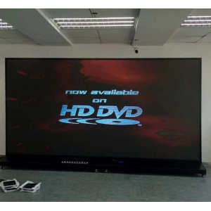 山東膠州經濟開發(fā)區(qū)室內P2.5移動支架式工程案例